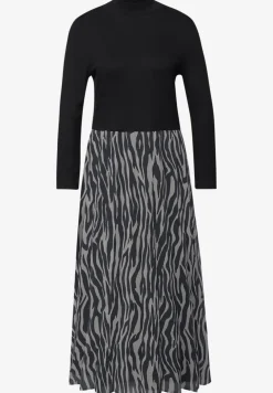 Geplooide chiffon jurk