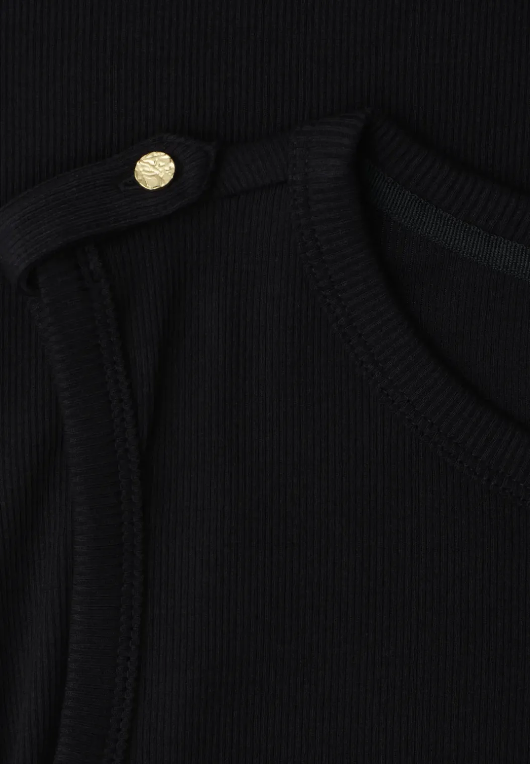 Geribbelde top met knoopdetail