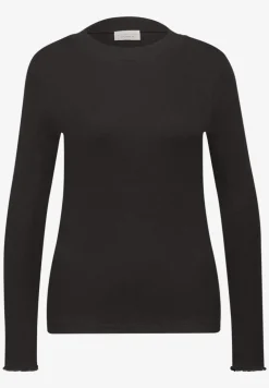 Geribd shirt met ronde hals