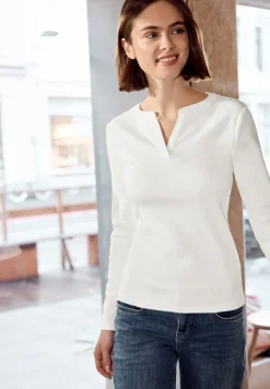 Geribd shirt met structuur