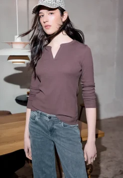 Geribd shirt met structuur