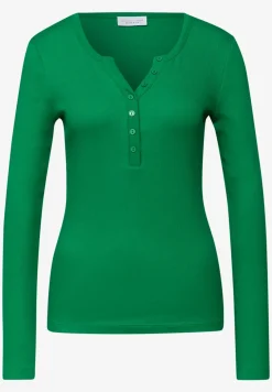 Geribd shirt met knopen