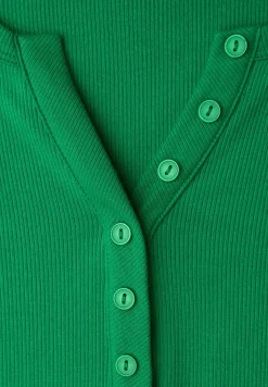 Geribd shirt met knopen
