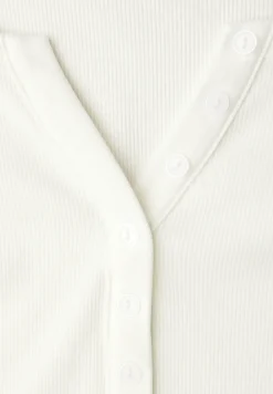 Geribd shirt met knopen