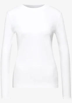 Geribd shirt met ronde hals