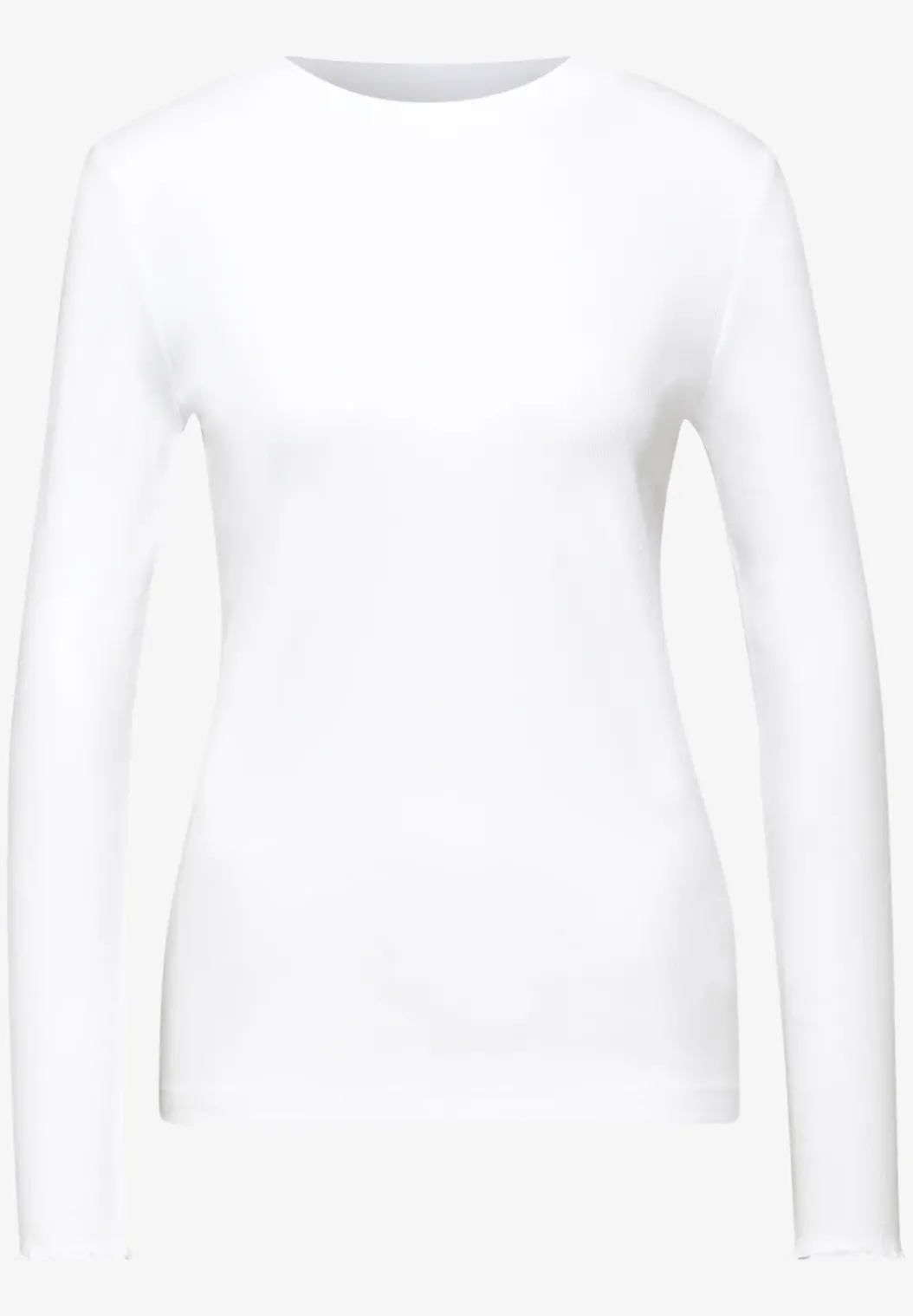 Geribd shirt met ronde hals