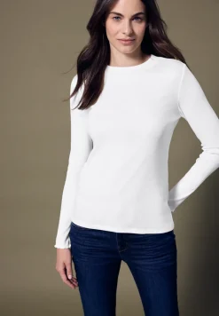 Geribd shirt met ronde hals