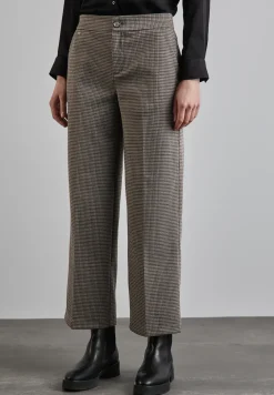 Geruite broek met wijde pijpen