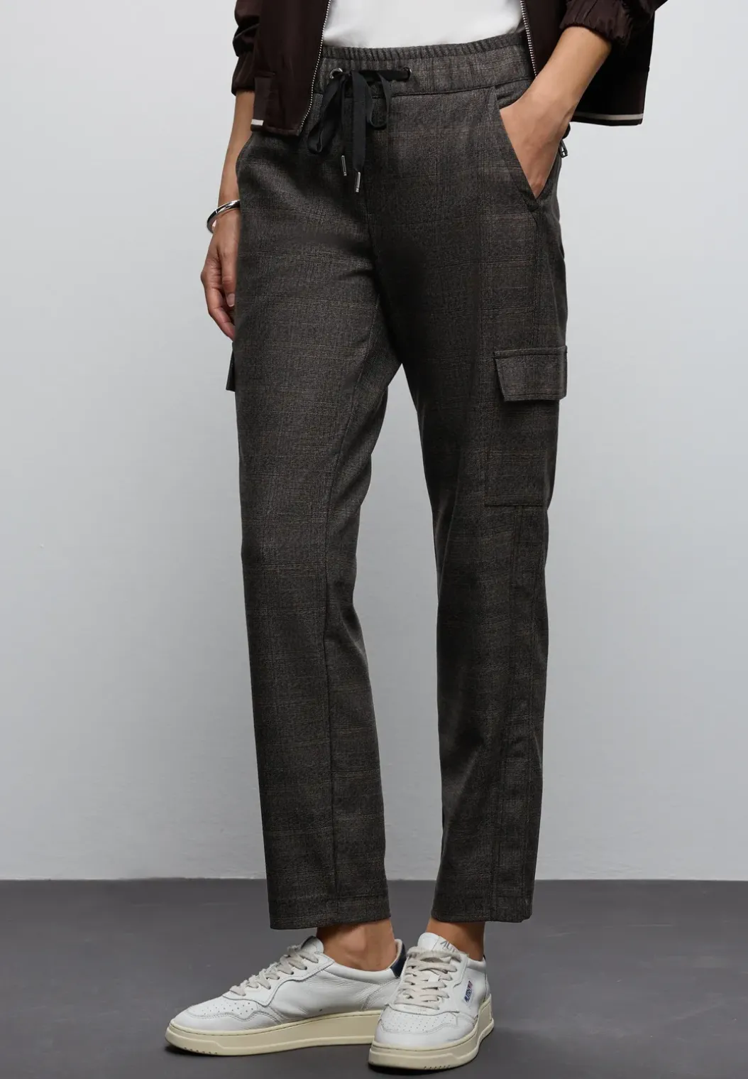 Geruite cargo broek