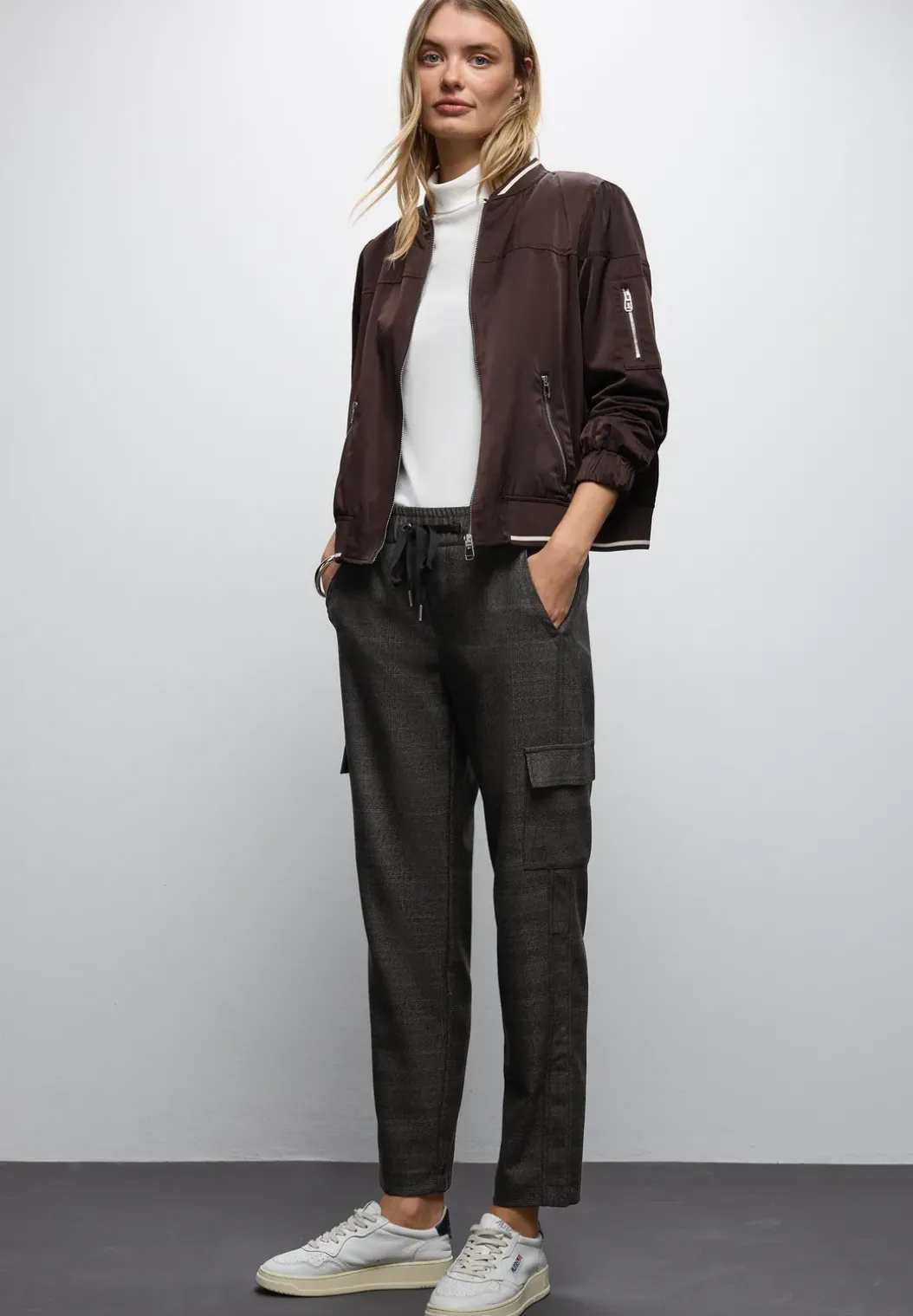 Geruite cargo broek