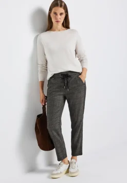 Geruite loose fit broek
