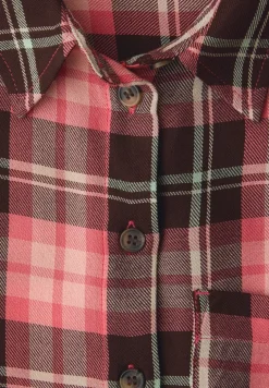 Geruite overhemdblouse