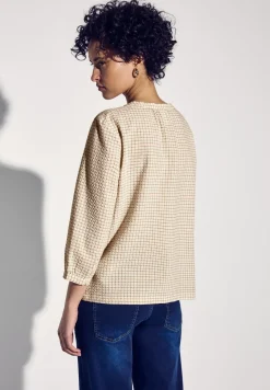 Geruite seersucker blouse
