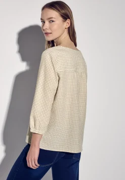 Geruite seersucker blouse