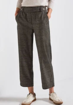 Geruite straight legs broek