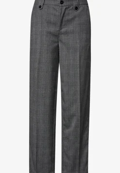 Geruite straight legs broek