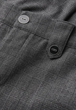 Geruite straight legs broek