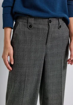 Geruite straight legs broek