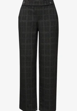 Geruite straight legs broek