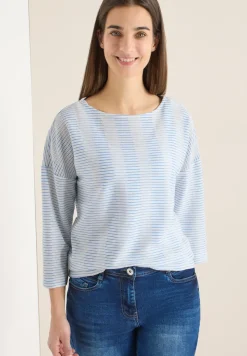 Gestreept shirt met structuur