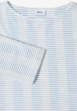 Gestreept shirt met structuur