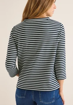 Gestreept shirt met structuur