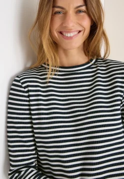 Gestreept shirt met structuur
