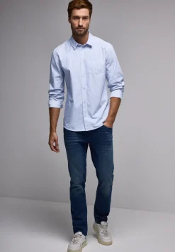 Gestreept slim fit overhemd