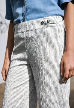 Gestreepte 7/8 broek Wide Legs