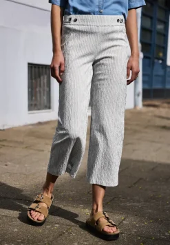 Gestreepte 7/8 broek Wide Legs