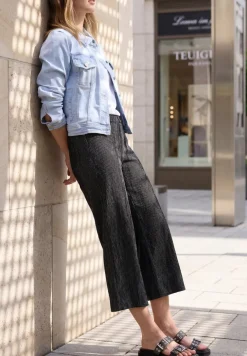 Gestreepte 7/8 broek Wide Legs