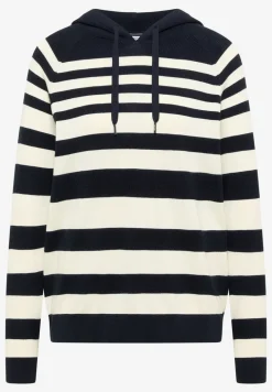Gestreepte hoodie met structuur
