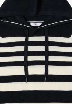 Gestreepte hoodie met structuur