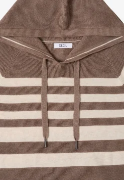Gestreepte hoodie met structuur