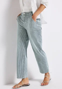 Gestreepte jeans