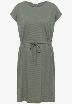 Gestreepte jersey jurk