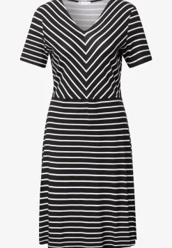 Gestreepte jersey jurk