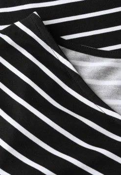 Gestreepte jersey jurk