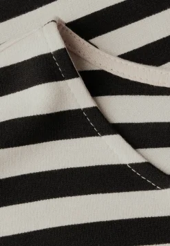 Gestreepte jersey jurk