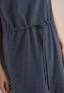 Gestreepte jersey jurk