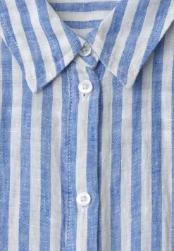 Gestreepte linnen blouse