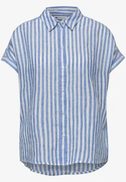 Gestreepte linnen blouse