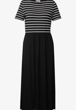 Gestreepte midi-jurk