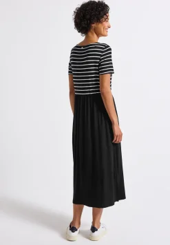 Gestreepte midi-jurk