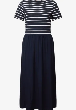 Gestreepte midi-jurk