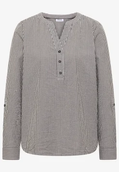 Gestreepte seersucker blouse