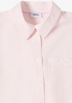 Gestreepte seersucker blouse