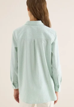 Gestreepte seersucker blouse