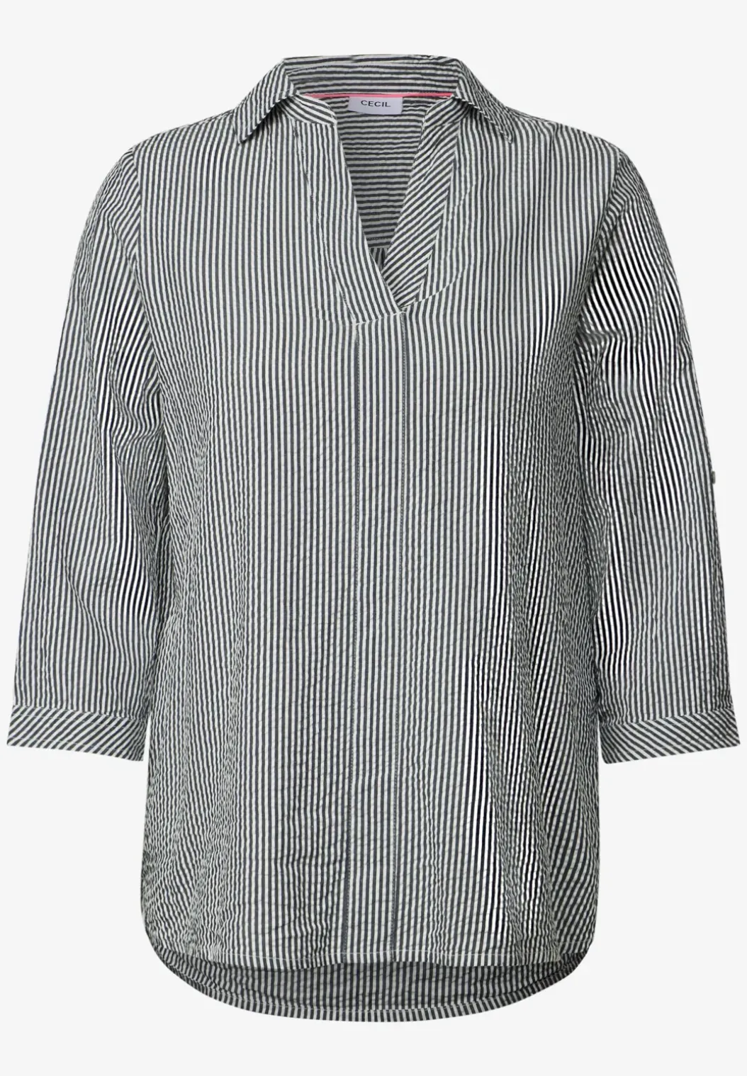 Gestreepte seersucker blouse