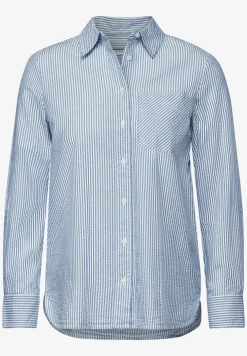 Gestreepte seersucker blouse